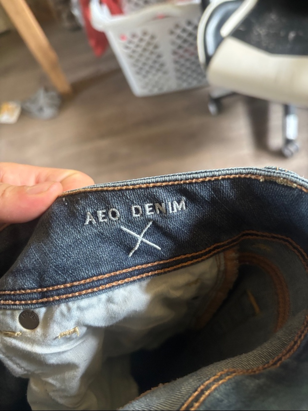 American Eagle Outfitters Dark Blue kick boot Jeans - Picture 5 of 8